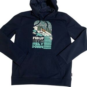 Patagonia Uprisal Hoodie - Navy Blue -Fed Up With Meltdown - Sweatshirt Mens Med